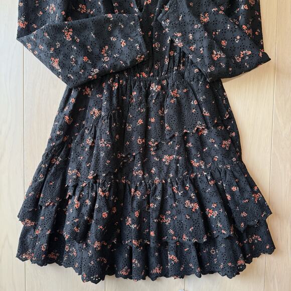 Ulla Johnson Josette Dress Women's 0 Black Floral Glam Boho - Picture 5 of 9